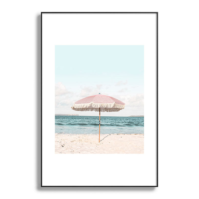 Pink Umbrella Framed Art Print
