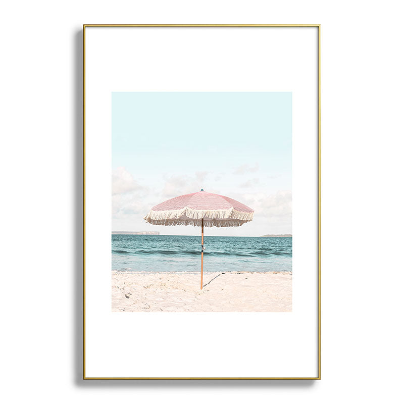 Pink Umbrella Framed Art Print
