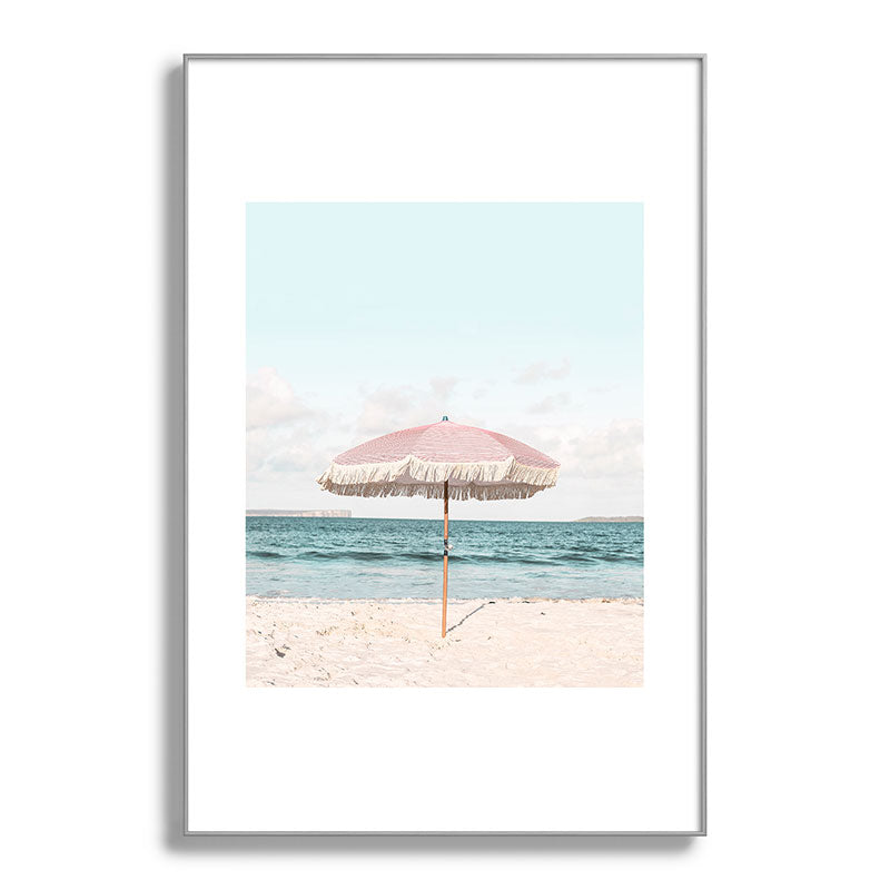 Pink Umbrella Framed Art Print