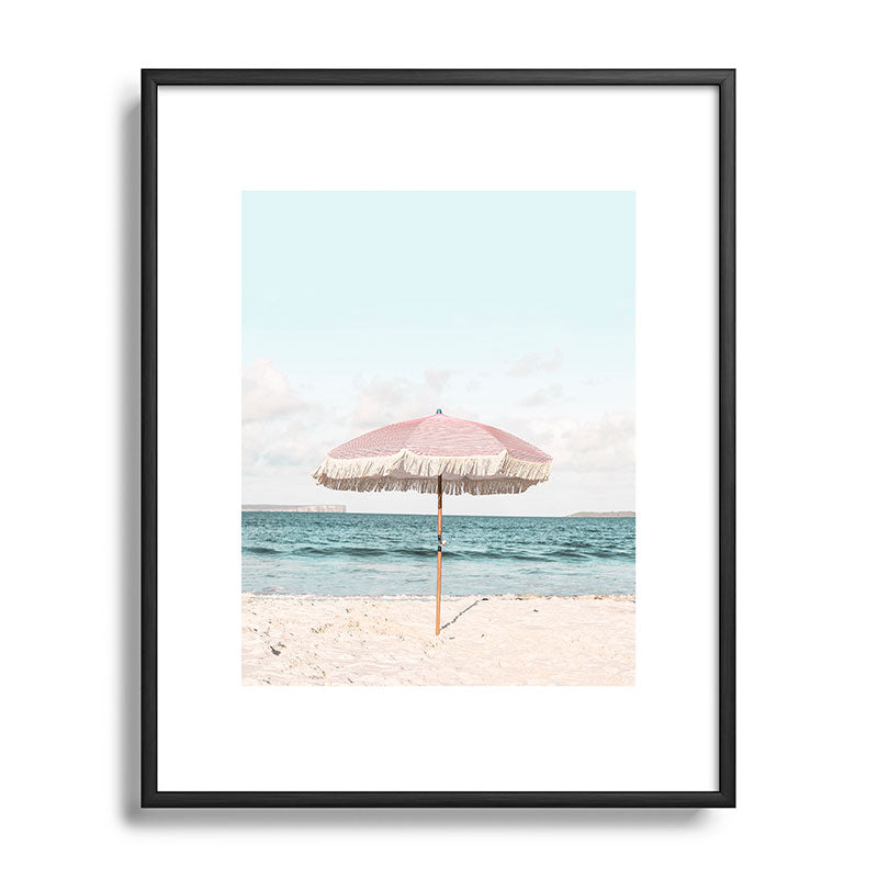 Pink Umbrella Framed Art Print