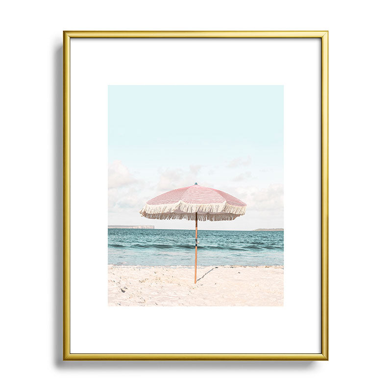 Pink Umbrella Framed Art Print