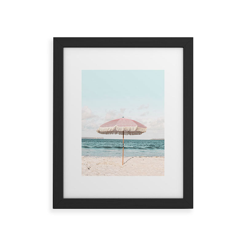 Pink Umbrella Framed Art Print