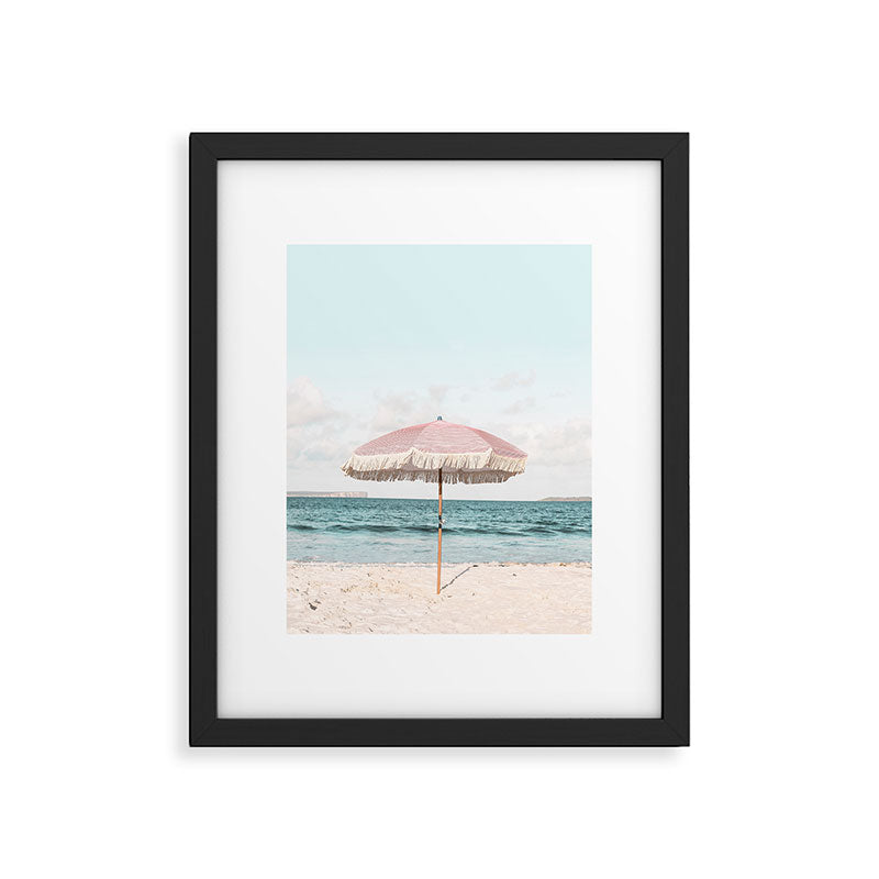 Pink Umbrella Framed Art Print