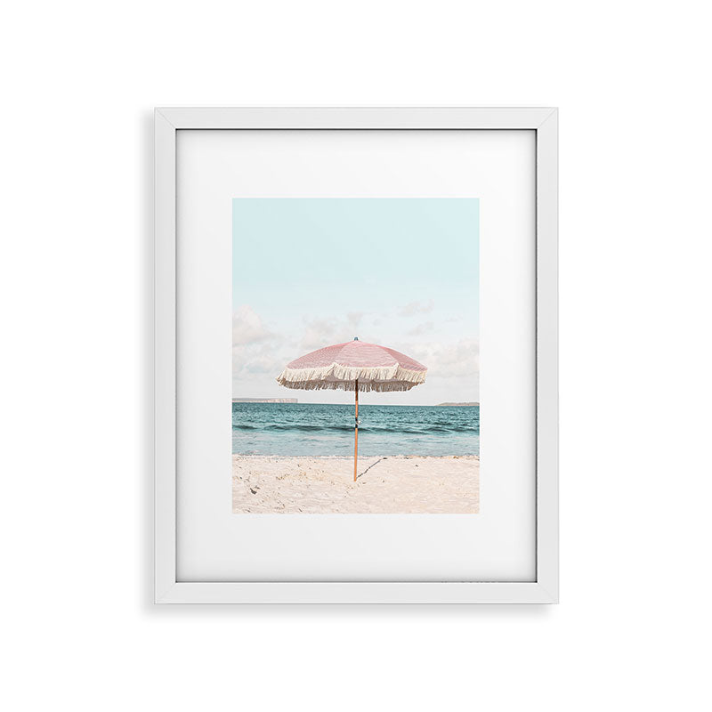 Pink Umbrella Framed Art Print