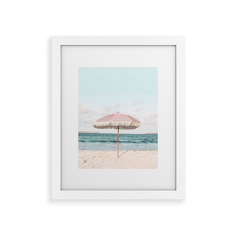 Pink Umbrella Framed Art Print