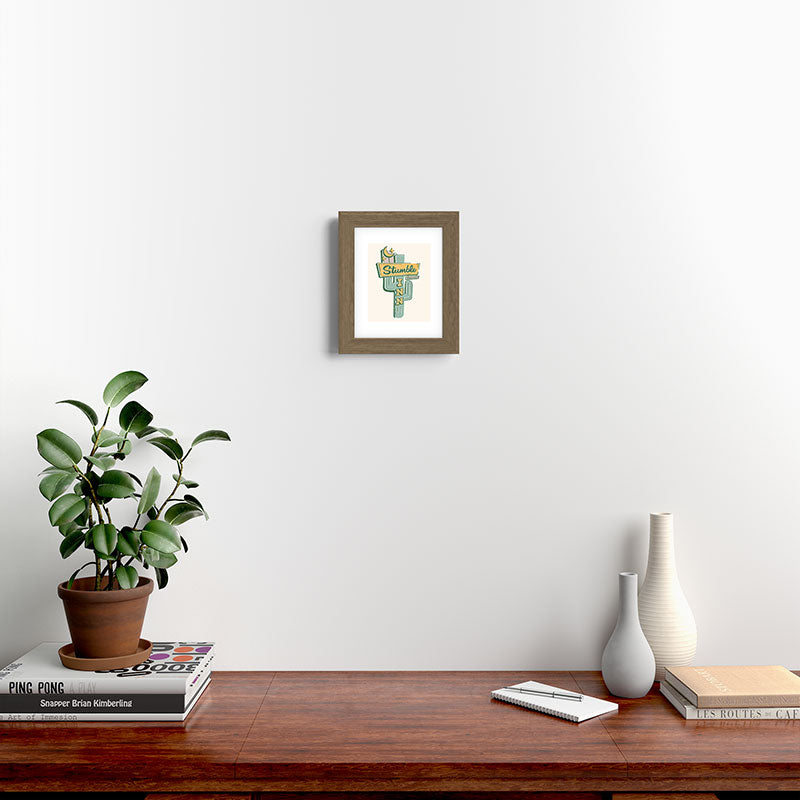 The Stumble Inn Vintage Highway Sign Framed Art Print