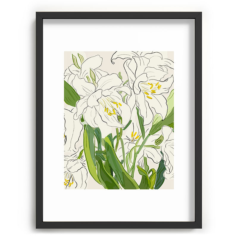 Garden Lilies  Framed Art Print