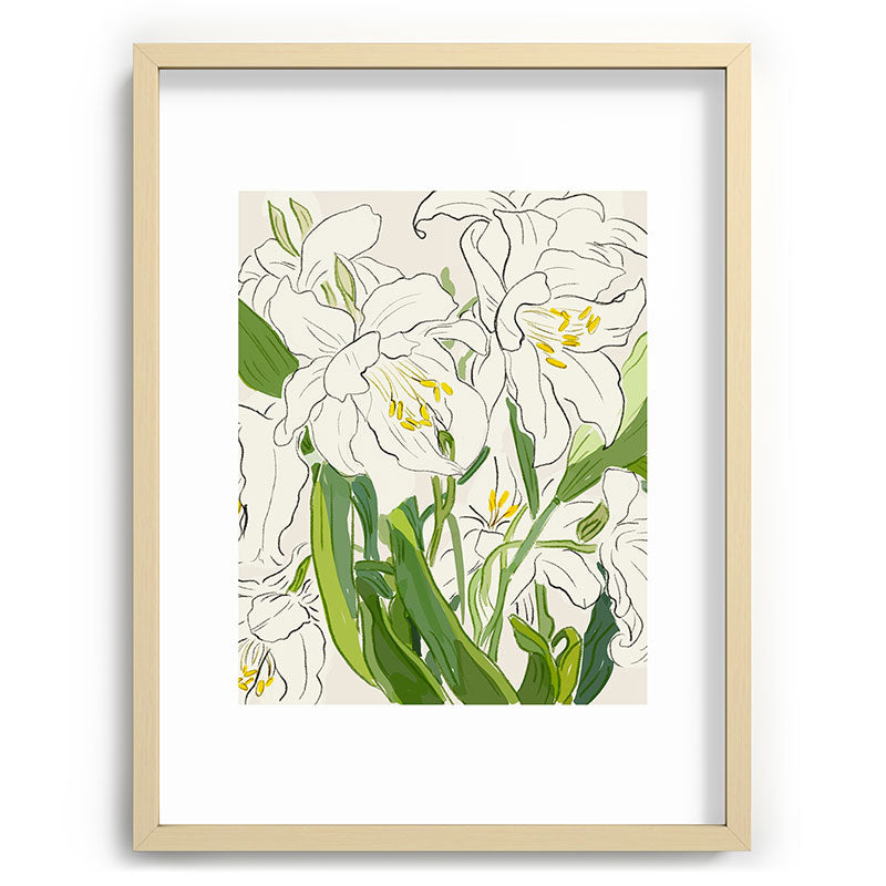 Garden Lilies  Framed Art Print