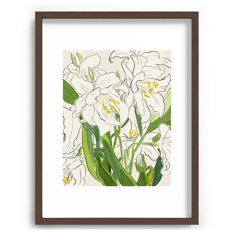 Garden Lilies  Framed Art Print