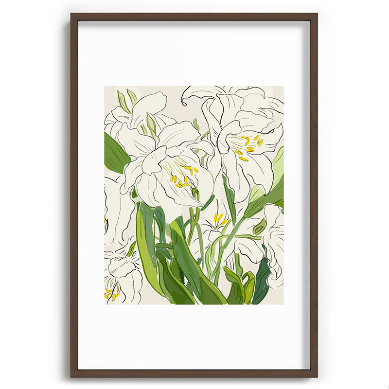 Garden Lilies  Framed Art Print