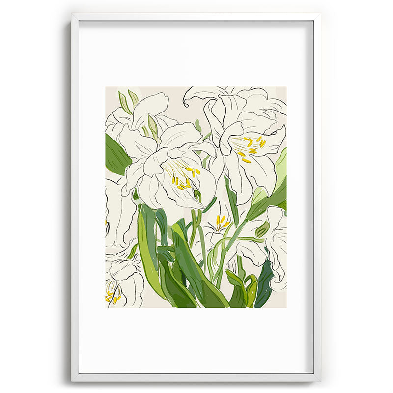 Garden Lilies  Framed Art Print