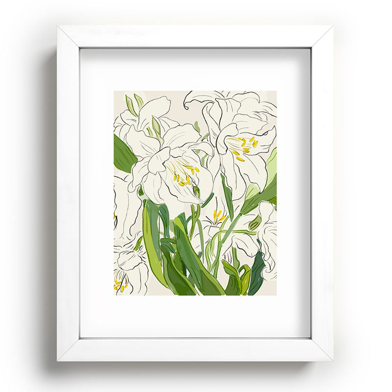Garden Lilies  Framed Art Print
