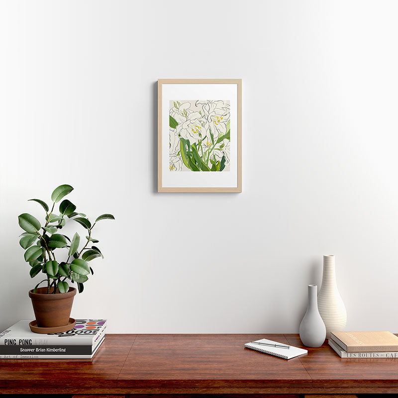 Garden Lilies  Framed Art Print