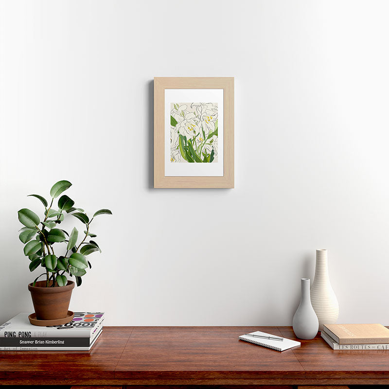 Garden Lilies  Framed Art Print