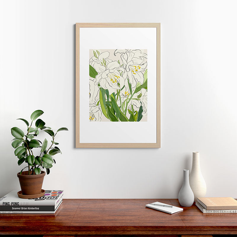 Garden Lilies  Framed Art Print