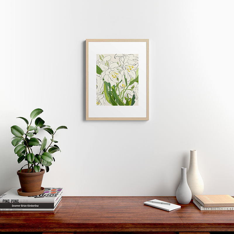 Garden Lilies  Framed Art Print