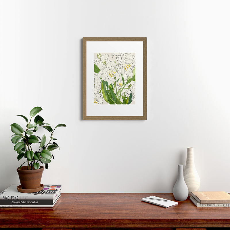Garden Lilies  Framed Art Print