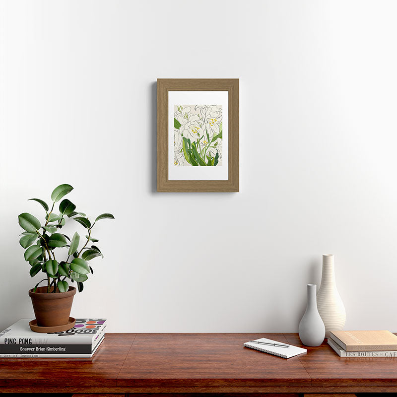 Garden Lilies  Framed Art Print