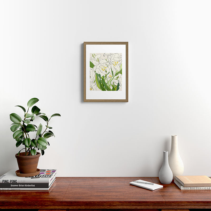 Garden Lilies  Framed Art Print