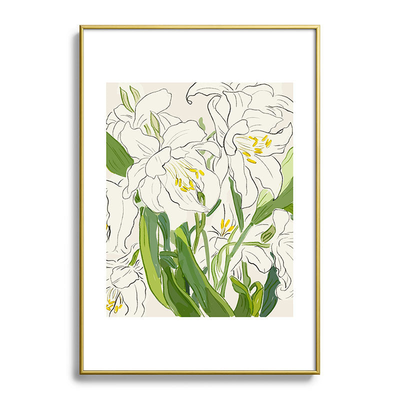 Garden Lilies  Framed Art Print