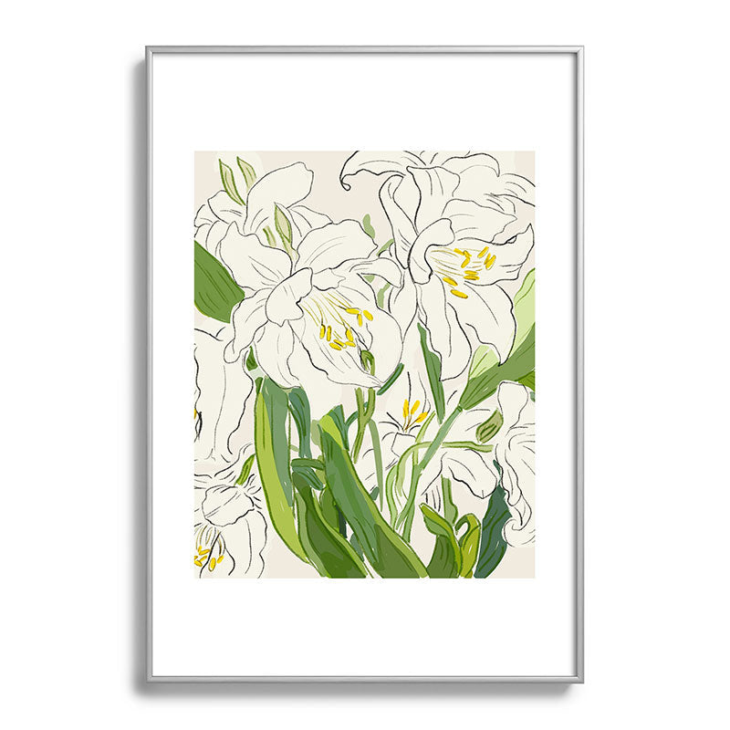 Garden Lilies  Framed Art Print