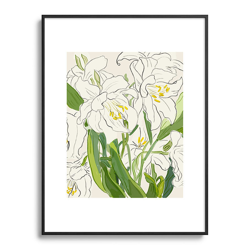 Garden Lilies  Framed Art Print