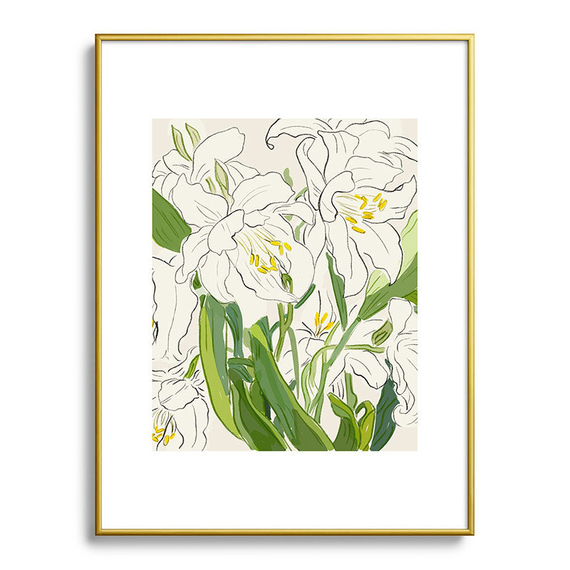 Garden Lilies  Framed Art Print