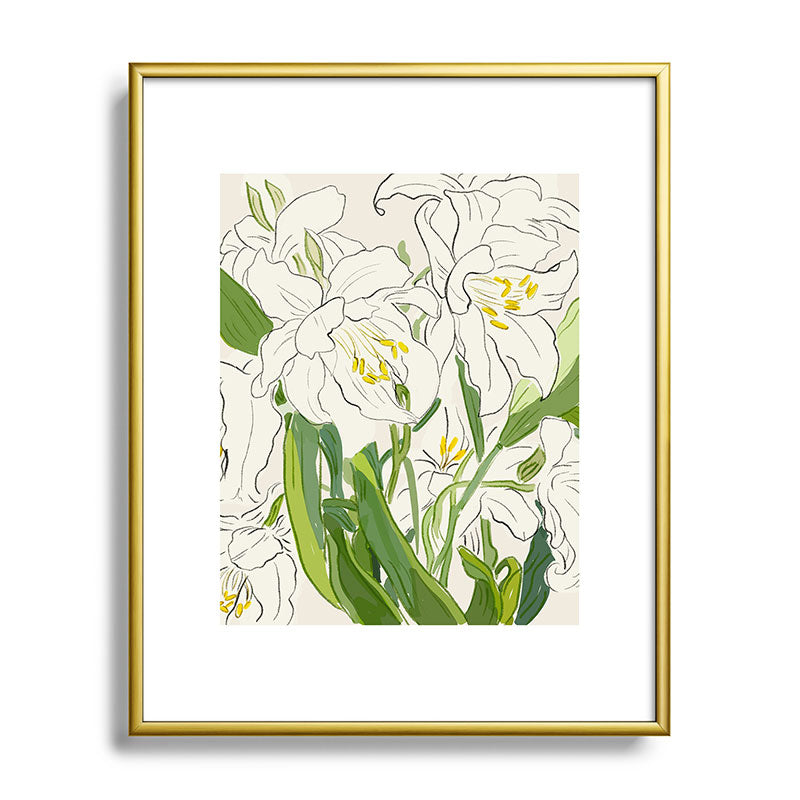 Garden Lilies  Framed Art Print