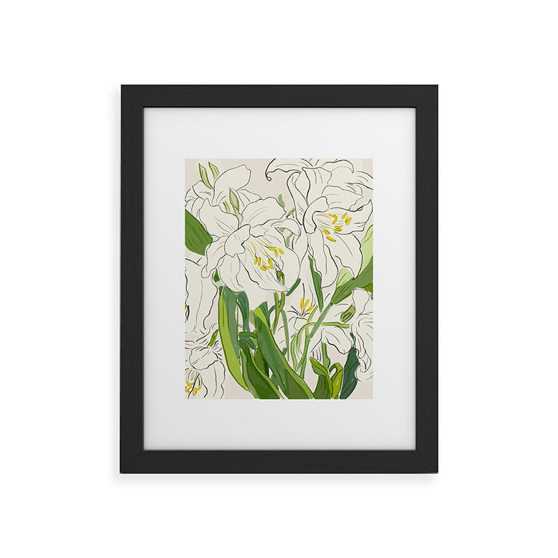 Garden Lilies  Framed Art Print