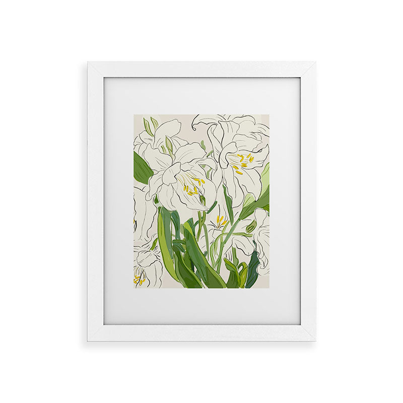Garden Lilies  Framed Art Print