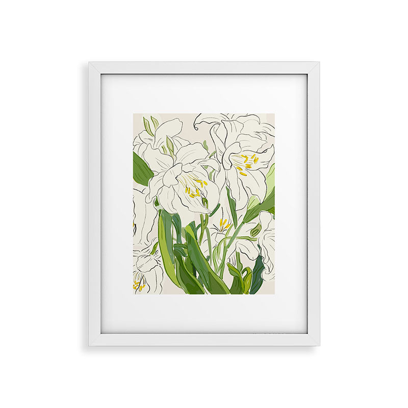 Garden Lilies  Framed Art Print